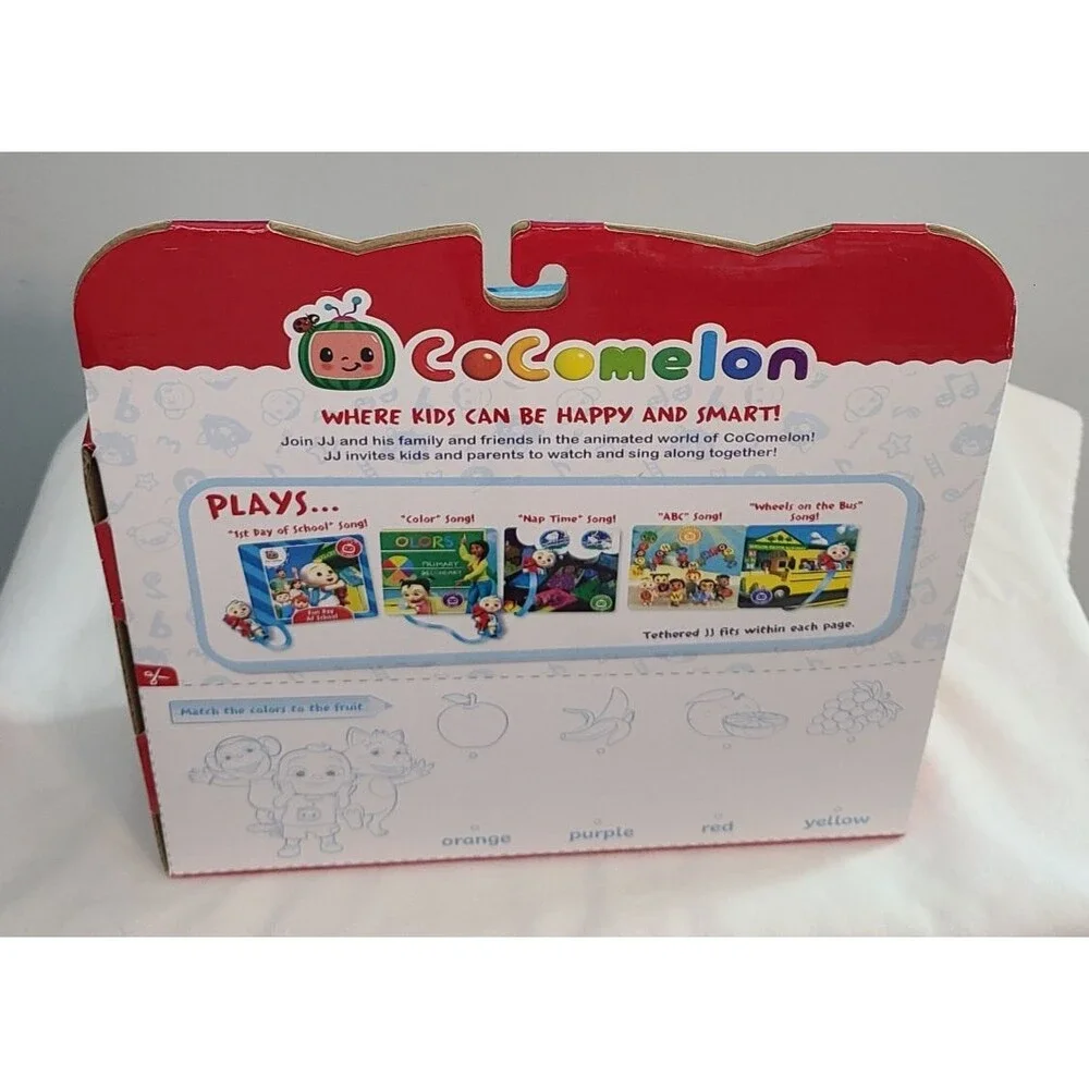 Cocomelon Fun Day At School Musical Plush Book Cloth JJ Coco Melon Kids NEW